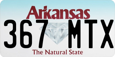 AR license plate 367MTX