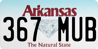 AR license plate 367MUB