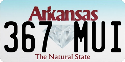 AR license plate 367MUI