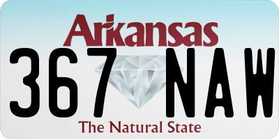 AR license plate 367NAW