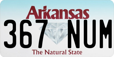 AR license plate 367NUM