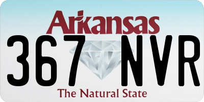 AR license plate 367NVR
