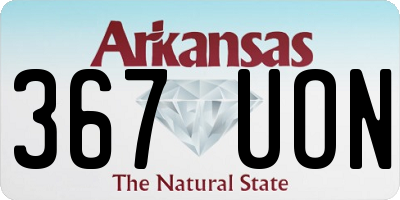 AR license plate 367UON