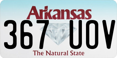 AR license plate 367UOV