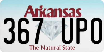 AR license plate 367UPO