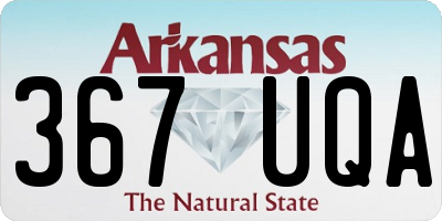 AR license plate 367UQA