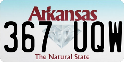 AR license plate 367UQW