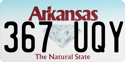 AR license plate 367UQY