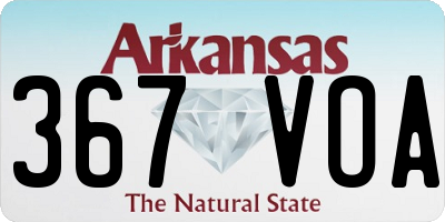 AR license plate 367VOA