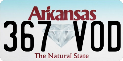 AR license plate 367VOD