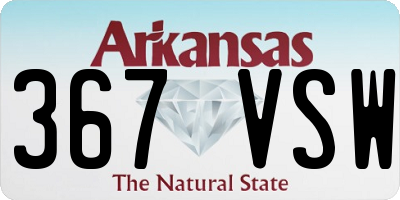 AR license plate 367VSW