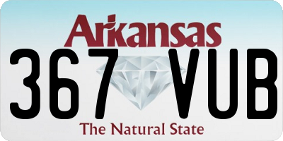 AR license plate 367VUB