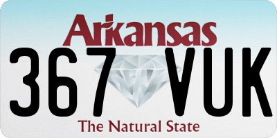 AR license plate 367VUK