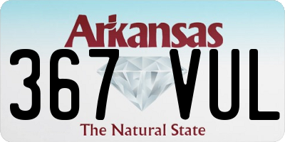 AR license plate 367VUL