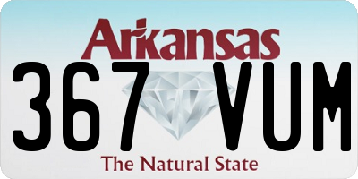 AR license plate 367VUM