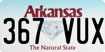 AR license plate 367VUX
