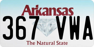 AR license plate 367VWA
