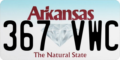 AR license plate 367VWC
