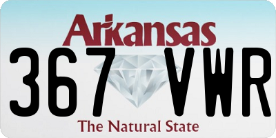 AR license plate 367VWR