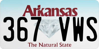 AR license plate 367VWS