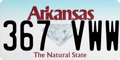 AR license plate 367VWW