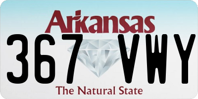 AR license plate 367VWY