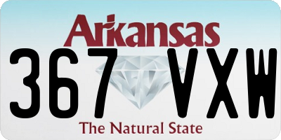AR license plate 367VXW