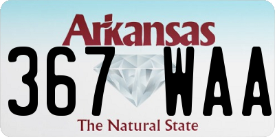 AR license plate 367WAA