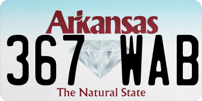 AR license plate 367WAB