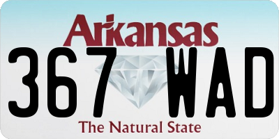 AR license plate 367WAD