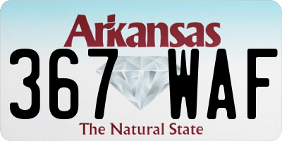 AR license plate 367WAF