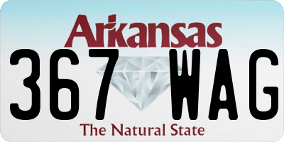 AR license plate 367WAG