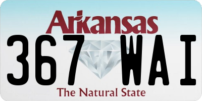 AR license plate 367WAI