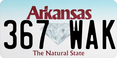 AR license plate 367WAK