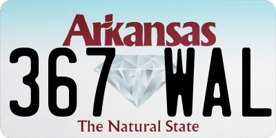 AR license plate 367WAL