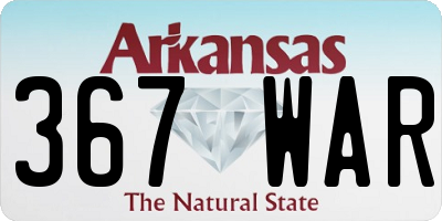 AR license plate 367WAR