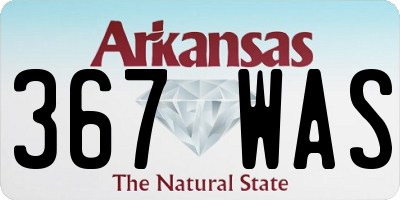 AR license plate 367WAS