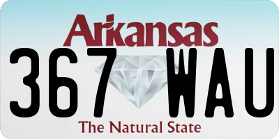 AR license plate 367WAU