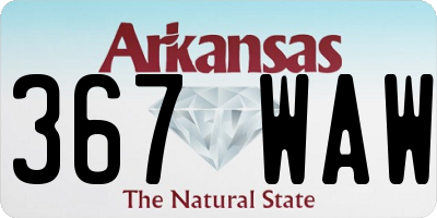 AR license plate 367WAW