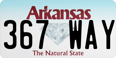 AR license plate 367WAY