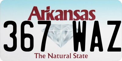 AR license plate 367WAZ