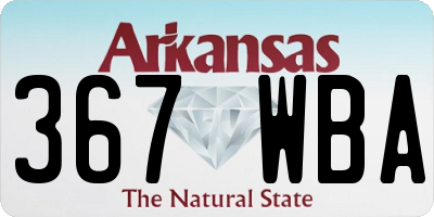 AR license plate 367WBA