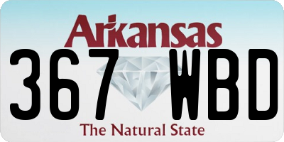 AR license plate 367WBD