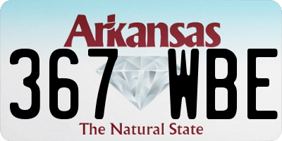 AR license plate 367WBE
