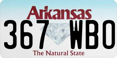 AR license plate 367WBO