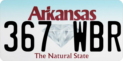 AR license plate 367WBR