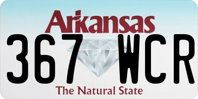 AR license plate 367WCR