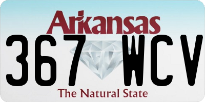 AR license plate 367WCV