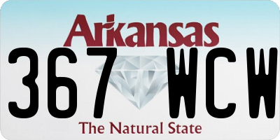 AR license plate 367WCW