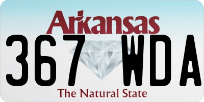 AR license plate 367WDA